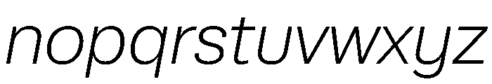 Runda LightItalic Instance Font LOWERCASE