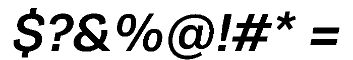 Runda MediumItalic Instance Font OTHER CHARS