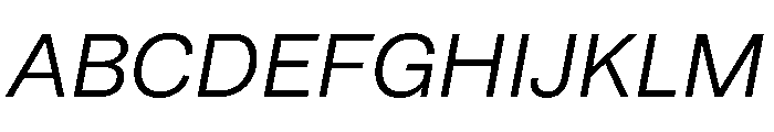 Runda NormalItalic Instance Font UPPERCASE