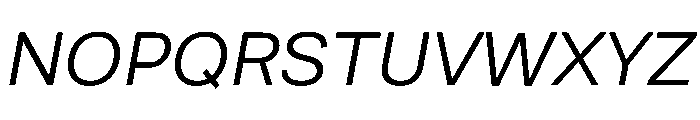 Runda NormalItalic Instance Font UPPERCASE