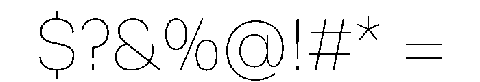 Runda Thin Instance Font OTHER CHARS