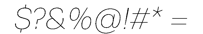 Runda ThinItalic Instance Font OTHER CHARS