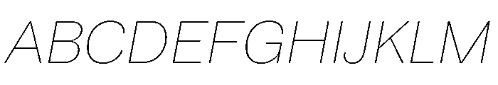 Runda ThinItalic Instance Font UPPERCASE