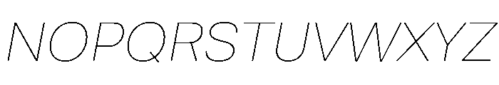 Runda ThinItalic Instance Font UPPERCASE