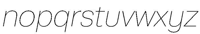 Runda ThinItalic Instance Font LOWERCASE