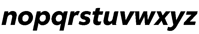 Rupert ExtraBoldItalic Font LOWERCASE
