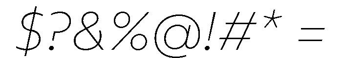 Rupert ThinItalic Font OTHER CHARS