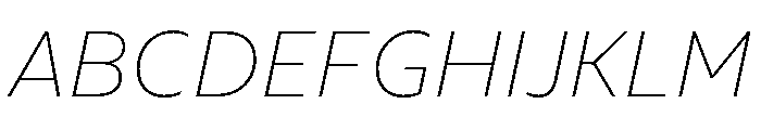 Rupert ThinItalic Font UPPERCASE
