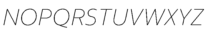 Rupert ThinItalic Font UPPERCASE