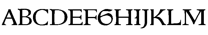 Rusch GoticoAntiqua100G Font UPPERCASE