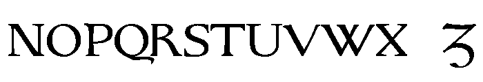 Rusch GoticoAntiqua100G Font UPPERCASE