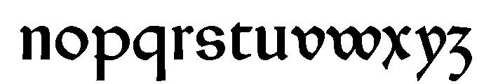 Rusch GoticoAntiqua100G Font LOWERCASE