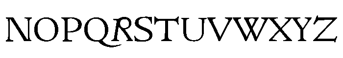 Rusch R Bizarre ProtoRoman103R Font UPPERCASE