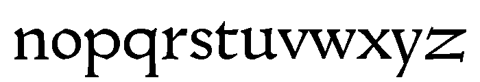 Rusch R Bizarre ProtoRoman103R Font LOWERCASE