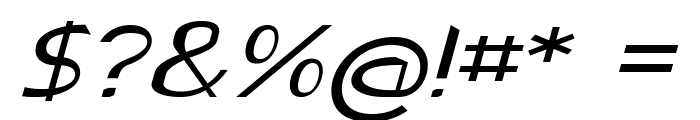 Rugrat-ExpandedItalic Font OTHER CHARS