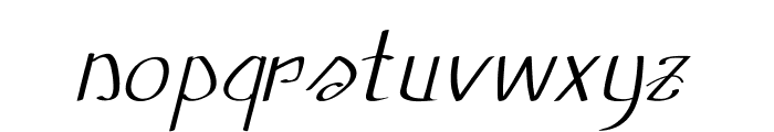 Rumia-ExpandedItalic Font LOWERCASE