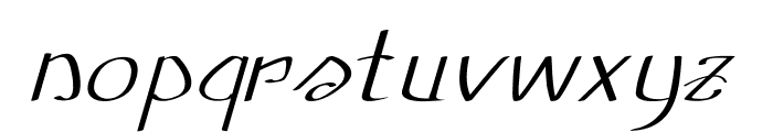 Rumia-ExtraexpandedItalic Font LOWERCASE