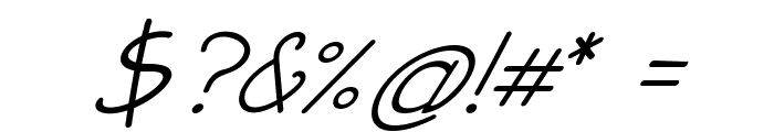 RunonItalic Font OTHER CHARS