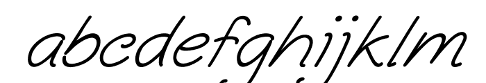 RunonItalic Font LOWERCASE