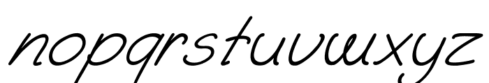 RunonItalic Font LOWERCASE