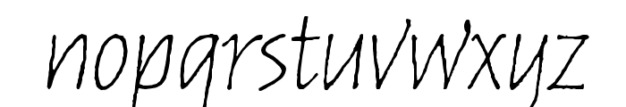 RussellObliqueStd-Informal Font LOWERCASE