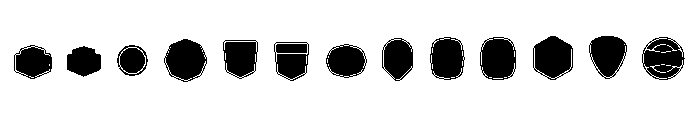 Ruby Duo Graphic Badges One Font UPPERCASE