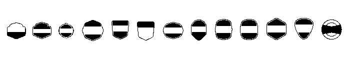Ruby Duo Graphic Badges Two Font UPPERCASE