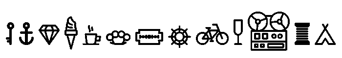 Ruby Duo Graphic Icons One Font UPPERCASE