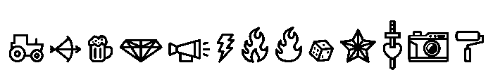 Ruby Duo Graphic Icons One Font UPPERCASE