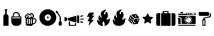 Ruby Duo Graphic Icons One Font LOWERCASE