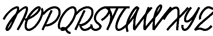 Ruby Duo Script Bold Font UPPERCASE