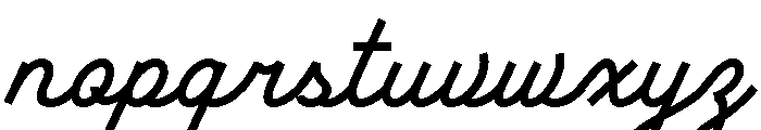 Ruby Duo Script Bold Font LOWERCASE