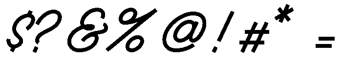 Ruby Duo Script Expanded Bold Font OTHER CHARS
