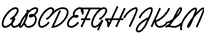 Ruby Duo Script Expanded Bold Font UPPERCASE