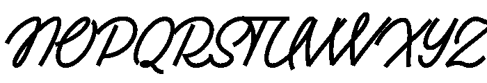 Ruby Duo Script Expanded Bold Font UPPERCASE