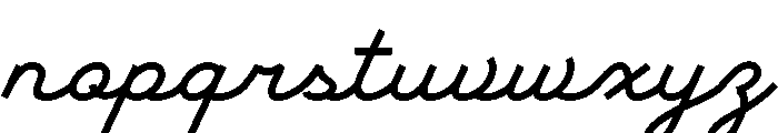 Ruby Duo Script Expanded Bold Font LOWERCASE