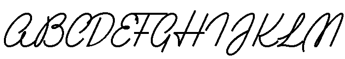 Ruby Duo Script Expanded Light Font UPPERCASE