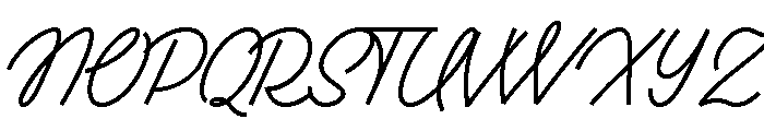 Ruby Duo Script Expanded Light Font UPPERCASE
