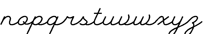 Ruby Duo Script Expanded Light Font LOWERCASE