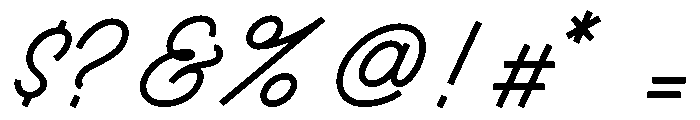 Ruby Duo Script Expanded Medium Font OTHER CHARS