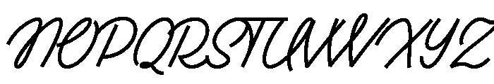 Ruby Duo Script Expanded Medium Font UPPERCASE