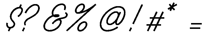 Ruby Duo Script Light Font OTHER CHARS
