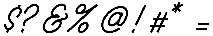 Ruby Duo Script Medium Font OTHER CHARS