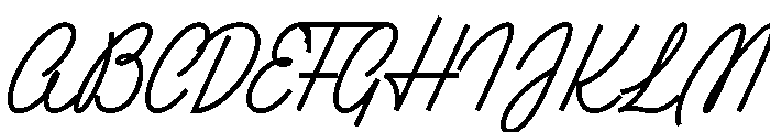 Ruby Duo Script Semi Condensed Light Font UPPERCASE