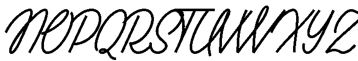 Ruby Duo Script Semi Condensed Light Font UPPERCASE
