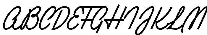 Ruby Duo Script Semi Condensed Medium Font UPPERCASE