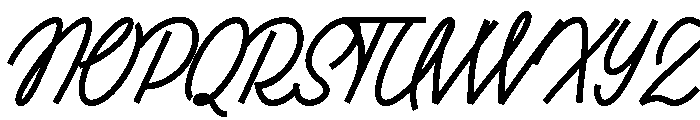 Ruby Duo Script Semi Condensed Medium Font UPPERCASE