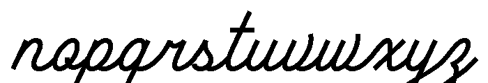 Ruby Duo Script Semi Condensed Medium Font LOWERCASE