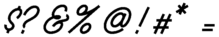 Ruby Duo Script Semi Expanded Bold Font OTHER CHARS