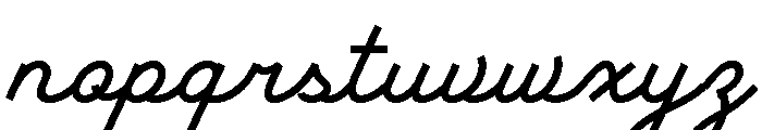 Ruby Duo Script Semi Expanded Bold Font LOWERCASE